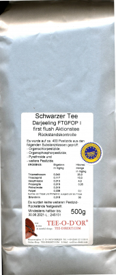 Darjeeling first flush FTGFOP1 500g-Pack