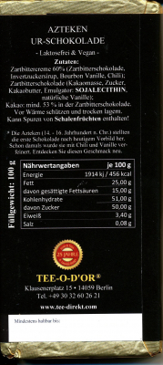 AZTEKEN URSCHOKOLADE BITTER