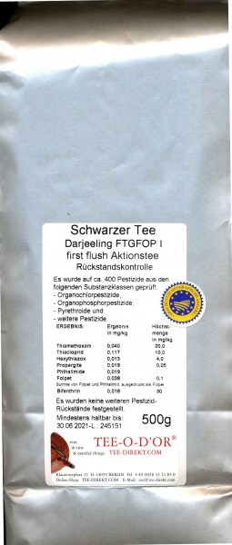 Darjeeling first flush FTGFOP1 500g-Pack