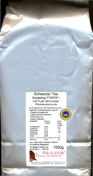 Darjeeling first flush FTGFOP1 1kg-Pack